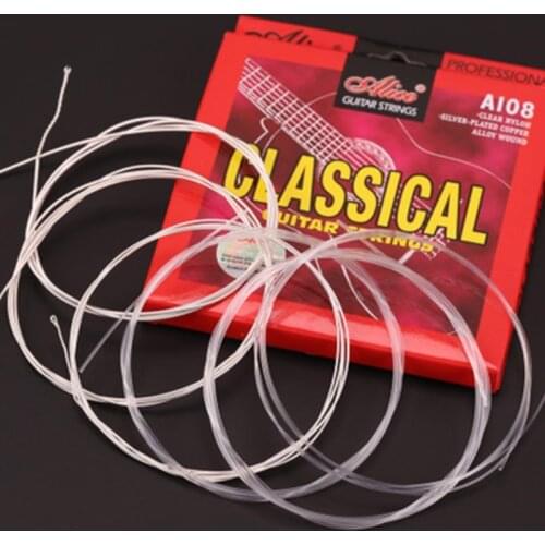 OOTDTY Classical Guitar Strings Set 6-string Classic Guitar Clear Nylon Alice A108