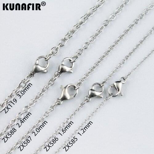 14"-38" thin cross welding chain 1.2mm stainless steel necklace chain women man lady punk fashion jewelry 20pcs ZX585