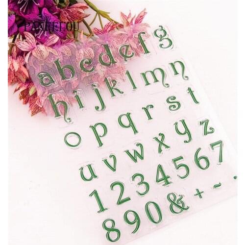 PANFELOU 14x18cm English alphabet Transparent Clear Silicone Stamp/Seal DIY scrapbooking/photo album clear stamp sheets