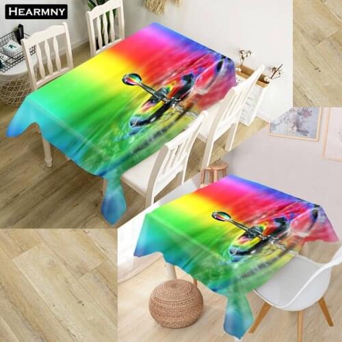 Custom Water Drops Tablecloth Kitchen Dining Table Decorations Home Rectangular Party Table Covers Office Plain More Size