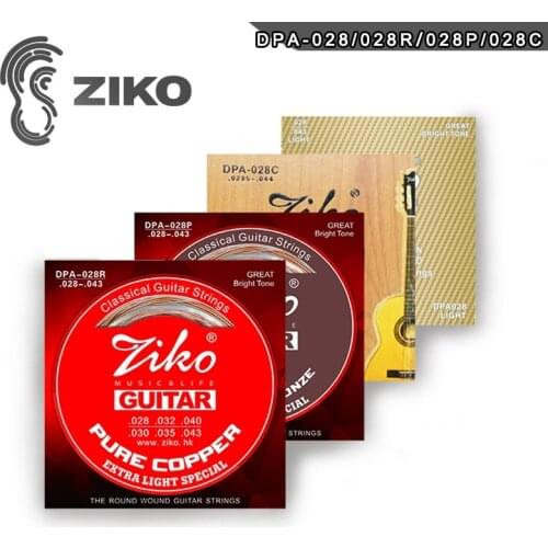 Ziko Classical Guitar Strings Pure Copper Phosphor Bronze Silver Wound Color Strings Extra Light Special