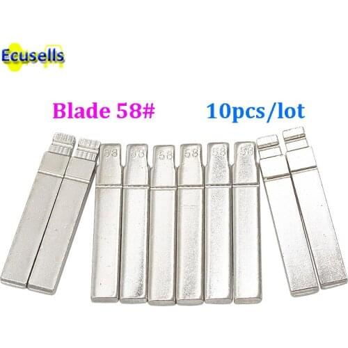 10pcs/lot universal flip Car Key blade NO. 58 Blade For Citroen for Peugeot Flip Key Blank 58# Without Groove Key Replacement