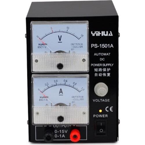 YIHUA 1501A 15V 1A High Quality Adjustable DC Power Mobile Phone Repair Communication Special Test Regulated Power Supply