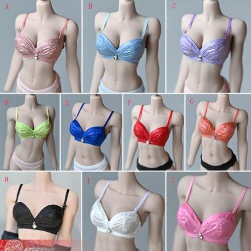 1/6 Female Light Candy Color Underwear Bra Underpants DIY Toy Model For PH Large/Middle Bust Soldier Action Figure Accessory