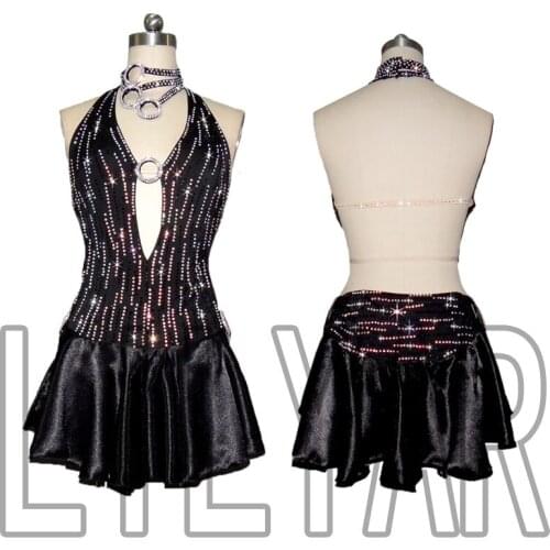 New Latin Dance Dress Competition Dress Costumes Skirt Performing Dress Adult Customize Children Red Matador Skirt Split Skirtes