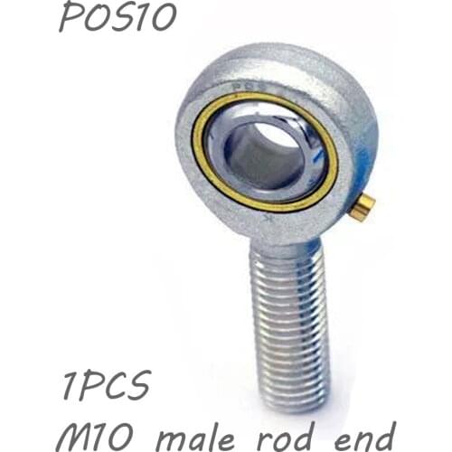 1pcs POS10 M10 hole 10mm metric fish eye Rod Ends bearing male thread ball joint bearing right left hand with grease nipple