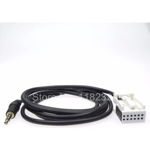 10pcs HQ 3.5mm Auto Car Audio Cables AUX CD Audio Line Input Cables For Peugeot 308 407 507 Citroen C2 C5 Sega Triumph