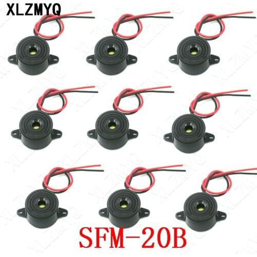10PCS SFM-20B DC3-24V Durable 3-24V Piezo Electronic Buzzer Alarm 95DB Continuous Sound Beeper For Arduino Car Van