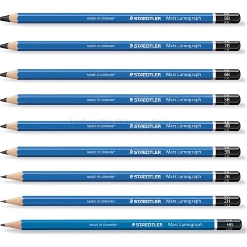12 pcs STAEDTLER-100 Pencil Drawing Pencils School Stationery Office Supplies Sketching Pencils Student Art Supply H-9H/B-9B/HB