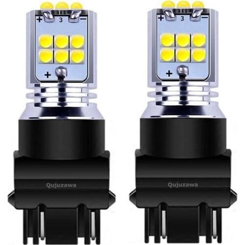 2PCS T25 3157 3156 3057 3457 4157 P27/7W P27W Super Bright 1800LM LED Car Reverse Lamps Daytime Running Lights Turn Signal Bulbs