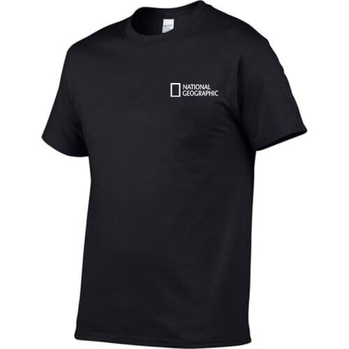 2021 Summer Fashion Hot Sale National Geographic T-shirt Discovery Adventure Sitcom Mens Short Sleeve Cotton Shirt Top T-shirt