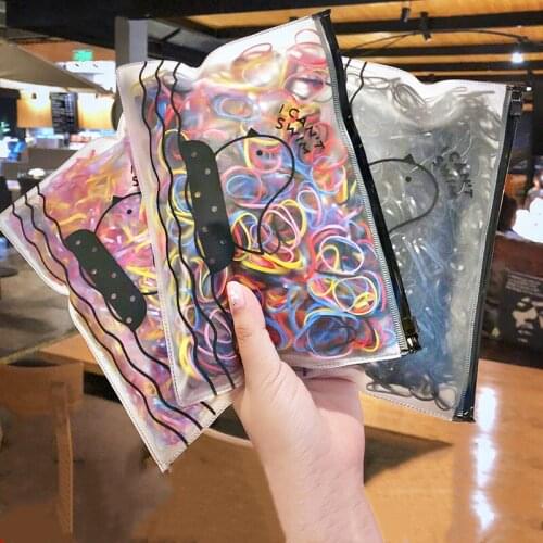 2500Pcs/Pack Colorful Small Disposable Hair Bands Girls Scrunchie Elastic Rubber Band Ponytail Holder Hair Accessories Hair Ties