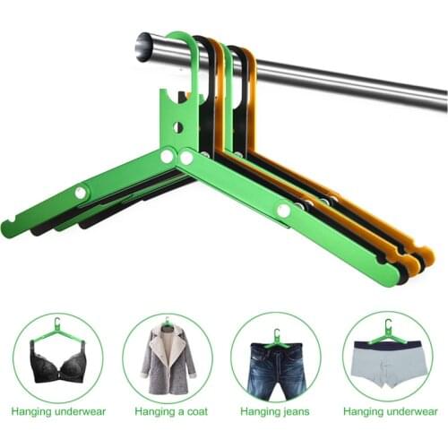 3 Colors Folding Coat Clothes Hanger Portable Aluminum Alloy Clothing Drying Rack For Household Travel Outdoor Camping Supplies