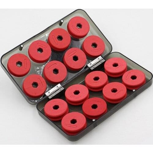 8/16Pcs Foam Winding Board Fishing Line Shaft Bobbin Spools Tackle Box Red Lines