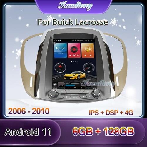 Kaudiony 10.4" Tesla Style Android 10.0 For Buick Lacrosse Car Radio Auto Dvd Multimedia Player GPS Navigation Stereo 2009-2012