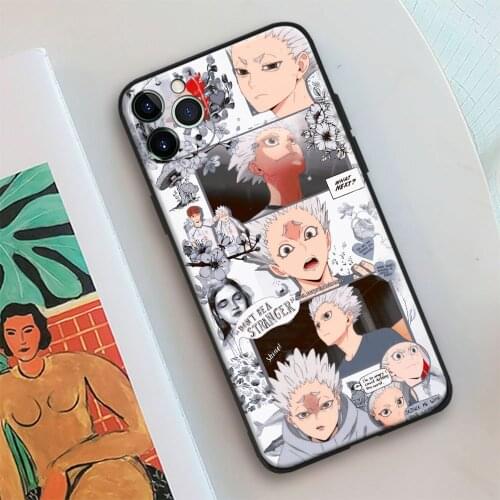 Korai Hoshiumi Haikyuu Anime Glass Soft Silicone Phone Case FOR IPhone SE 6s 7 8 Plus X XR XS 11 12 Mini Pro Max Cover Shell