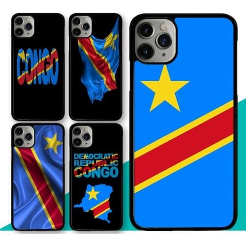 Congo Democratic Republic Flag Case For iPhone 7 8 Plus XR X XS MAX 11 12 Pro Max mini 5S 6S SE 2020 Cover Coque