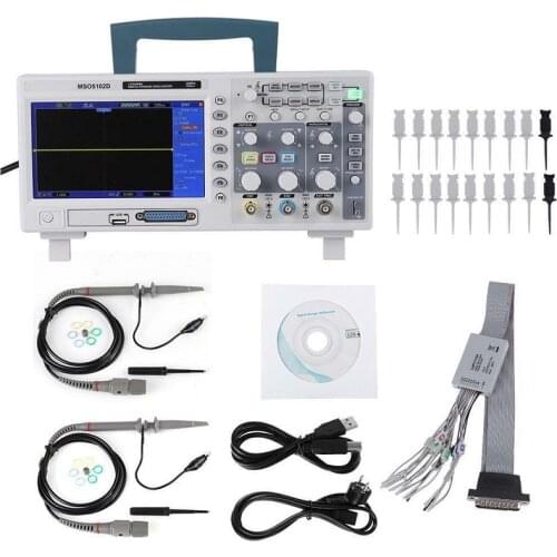 Hantek MSO5102D 2in1 Hantek MSO5102D Digital Oscilloscope 100MHz 2CH 1GSa/s +16CH Logic Analyzer Price Discount