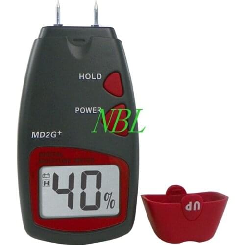 2 Pins Digital LCD Moisture Meter Wood Bamboo Tester MD-2G+ Portable Timber Damp Detector Wholesale Free Shipping