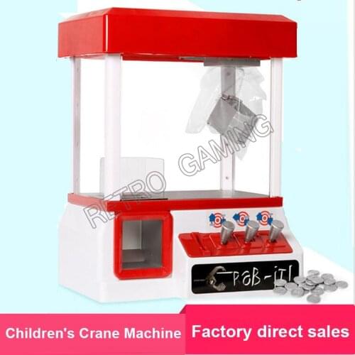 Children Claw Crane Machine Candy Doll Toy Grabber Catcher Music Coin Operate Mini Arcade Vending Cabinet Flashing Dynamic Game