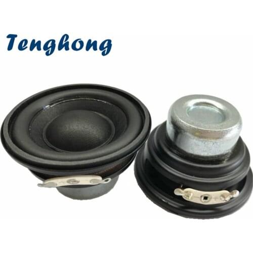 Tenghong 2pcs 4/8Ohm 10W 2 Inch Mini Subwoofer 52MM 20 Core Bluetooth Speakers Portable Magnetic Audio Sound Music Speaker