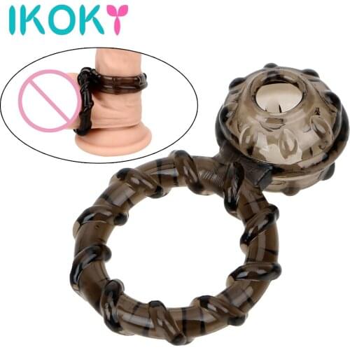 IKOKY Elastic Penis Ring Cock Ring Scrotum Cock Cages Delay Ejaculation Scrotal Binding Adult Products Sex Toys for Men Male
