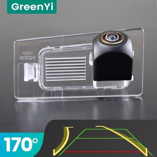 GreenYi Trajectory 170° AHD Car Rear View Camera for Hyundai Solaris Sedan 2018 2019 Night Vision Reverse Reversing 4 pin