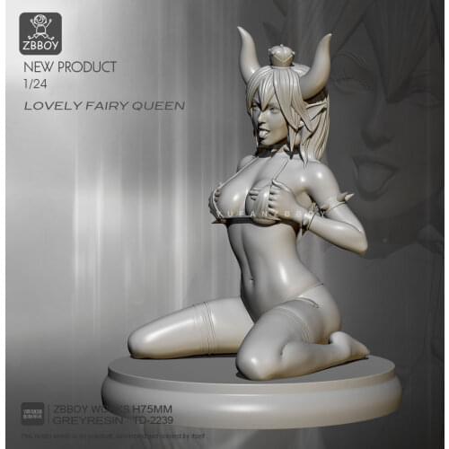 H55mm Resin Figure Kits Little witch Model Self-assembled TD-2239