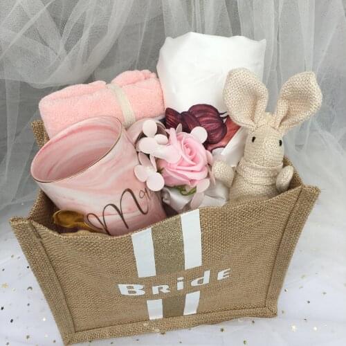 Personalized Bride Bridesmaid gift set robe towel cup wedding proposal Valentines day Birthday party return gifts for guests