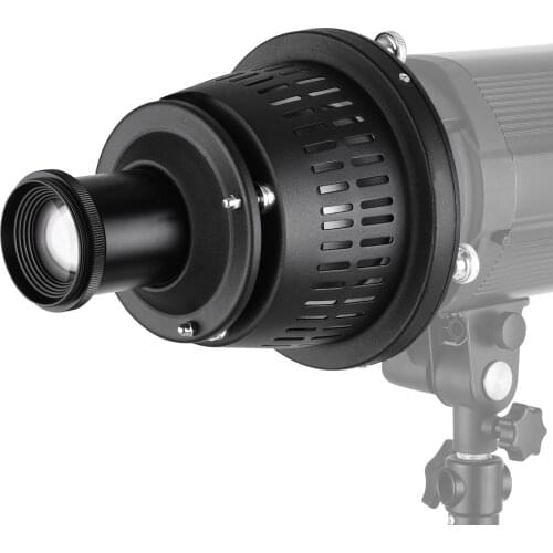 Bowens Mount Optical Light Cylinder with 16pcs Graphics Cards 8pcs Color Filters Photography Light Accessories