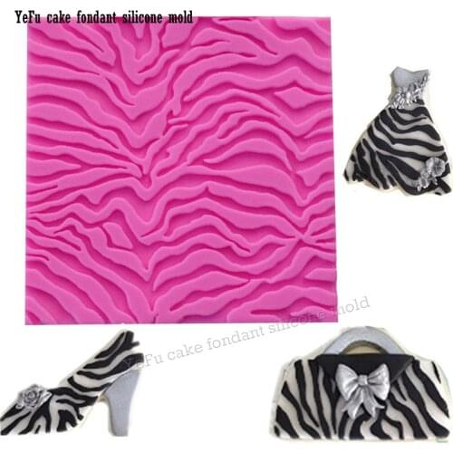 Border Zebra pattern lace cooking tools decoration Silicone Fondant Sugar Craft Molds DIY Cake candy chocolate Decorating F0898