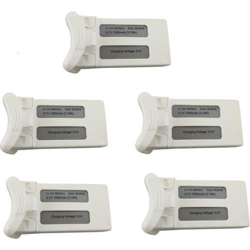 3.7V 1000mAh Lithium Battery for SJRC S20W T25 Four-axis Drone Spare Parts Remote Control Aircraft Rechargeable Battery (white)