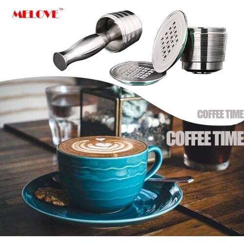 Stainless Steel Refillable Reusable Capsules Reusable Filter Compatible For Espresso Capsules Coffee Maker Machine