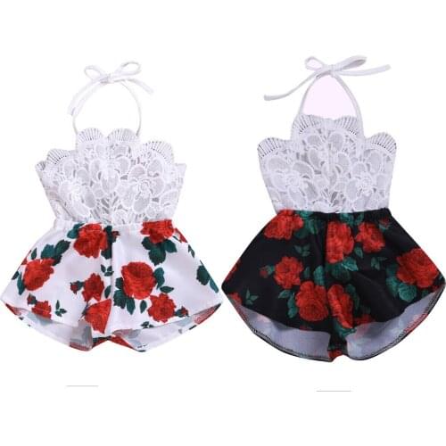 Trendy Toddler Baby Girl Kids Sleeveless Floral Lace Romper Jumpsuit Outfit Clothes