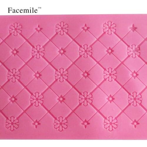 New Arrivals Silicone Mat Fondant Gift Decorating Styling Tools Kitchen Silicone Lace Mold Flower Pattern 50-169