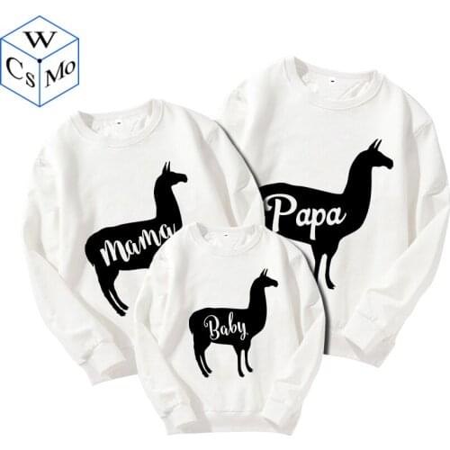 Matching Outfits Papa Mama Baby Sweatshirts Family Matching Clothes Outfits Mother and Daughter Clothes Mother Daughter Outfits