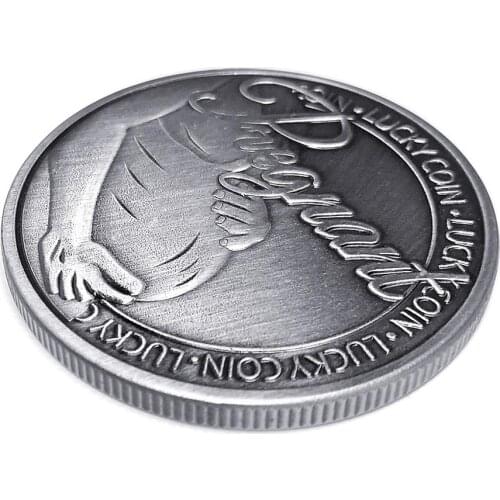 Clover Commemorative Coin Lucky Pregnant Words Lucky Coin Collection Art Holiday Gifts Souvenir