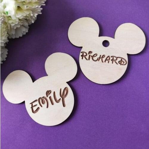 Personalized Kids Place Card,Wood Custom Name Children Place Cards , Wedding Tags Baby Shower Christening Decoration Favors