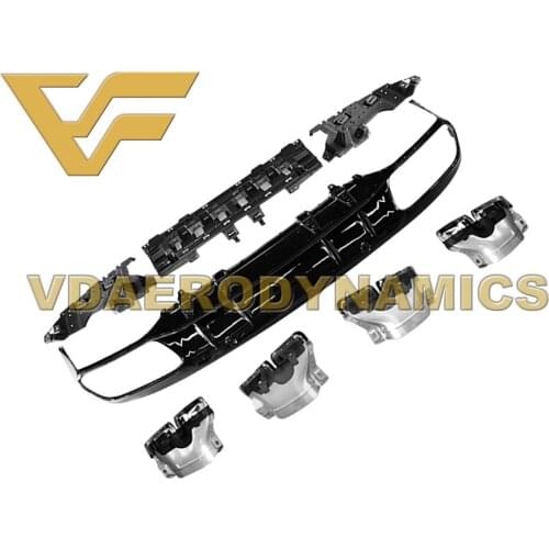 Suitable For 19-20 Benz W205 C160 C180 C200 C220 C250 C300 C350 C400 C450 VAD C63 Dual Exhaust Tip Rear Lip Diffuser Bumper