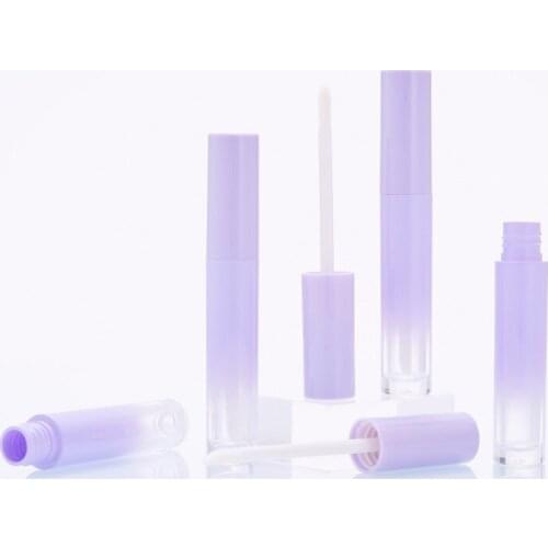 5ml Empty Lipgloss Bottle Gradient Purple Round Lip Gloss Tube Cosmetics Refillable Containers Lipgloss Packaging 30/50pcs