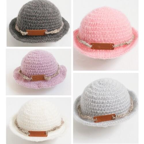 Newborn photography props fisherman hat turned bowler hat straw hat baby photography props
