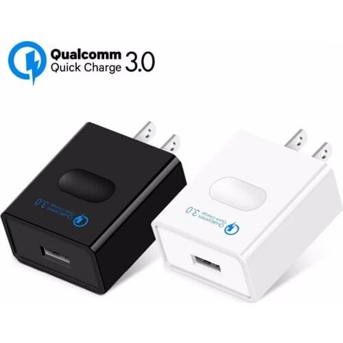 Quick Charge 3.0, 18W USB Wall Charger Adapter with Smart IC for Compatible Samsung Galaxy S7 S6 Note 5/4 HTC And More