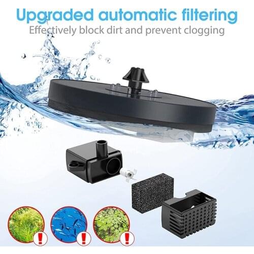 Solar Fountain with LED Light Solar Water Pump Solar Powered Fountain Pump for Bird Bath Garden Outdoor Pool