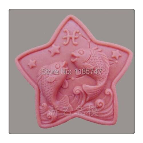 Constellation of Pisces Artistic Soap Molds Pentacle Silicone Soap Mould 3D Silikon Forms