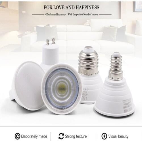 10pcs/Lot LED spotlight Light GU10 MR16 GU5.3 E27 E14 Bulb 6W 220V Lampada LED Condenser lamp Diffusion Spotlight Energy Saving