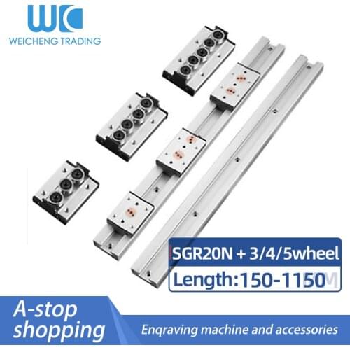Built-in Dual-Axis Core Linear Guide SGR20N , The Length is 150-1150mm + SGB20N-3/4/5Wheel Slider , Slide Rail Combination