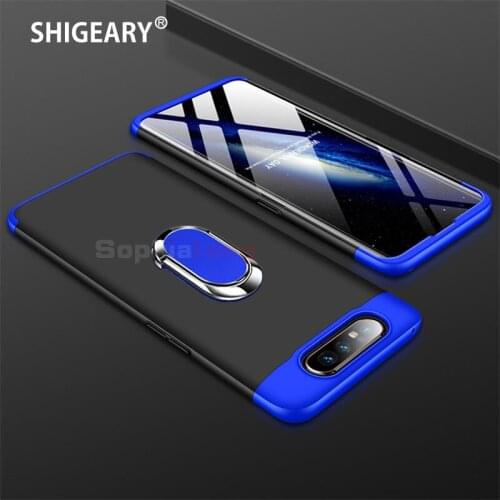 Hard Cases For Samsung Galaxy A80 Case 3 in 1 Coque with Metal Finger Ring Holder Car Magnetic Back Cover for Samsung A80