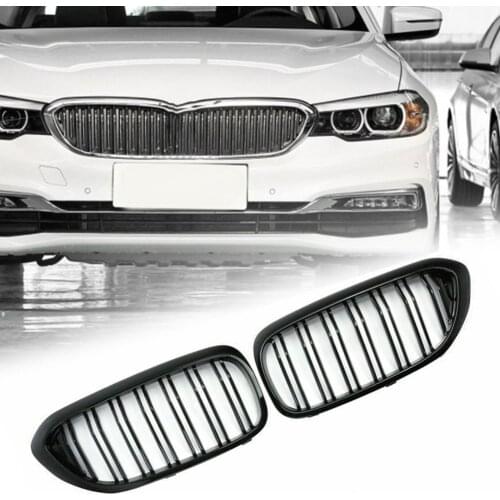 1Pair Glossy Black Car Kidney Grilles Grills 51137390863 51137390864 51137390865 for BMW G30 G31 G38 M5 2018