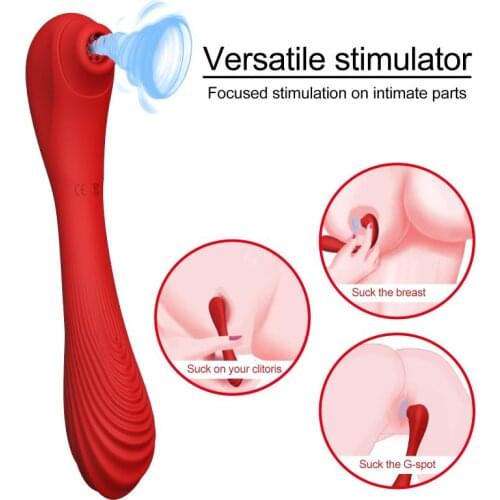 10 Modes Magic Wand Water Proof Silicone Sex Toy for Woman Sex Shop Powerful Suction Clitoris Vibrator G Spot Sexual Toys