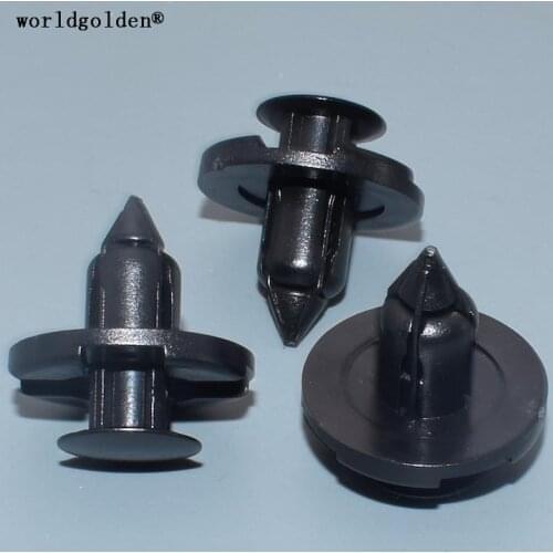 Worldgolden 10pcs auto fasteners Push-Type Retainer for Nissan#01553-09321(0155309321),Mitsubishi#MR328954